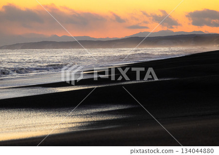 北海道東部面向太平洋的海岸日落景色 北海道東部面向太平洋的海岸日落景色 134044880