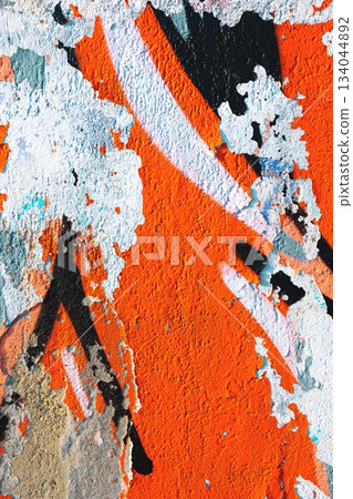 Vibrant Textured Abstract Street Art in Orange, Black, White for Urban 90s Aesthetic Vibrant Textured Abstract Street Art in Orange, Black, White for Urban 90s Aesthetic 134044892