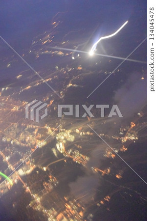 Night view from above New York, USA 134045478