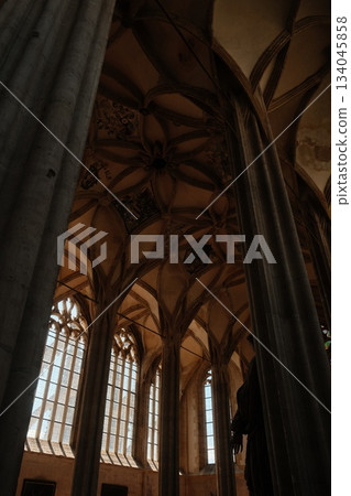 Medieval Gothic Church Vaulted Ceiling Detail Medieval Gothic Church Vaulted Ceiling Detail 134045858