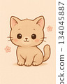Cute kitty clipart 134045887
