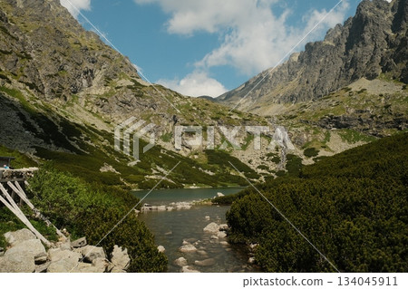 High Tatras Mountain Lake Peaceful Wilderness Scene 134045911