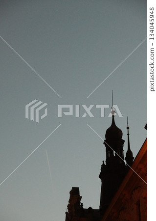 Historic Building Spire Against Azure Sky 134045948