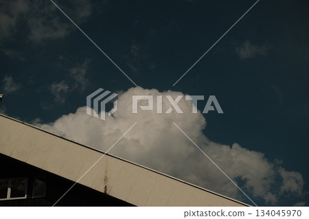 Dramatic Sky Above Modern Architectural Structure Dramatic Sky Above Modern Architectural Structure 134045970