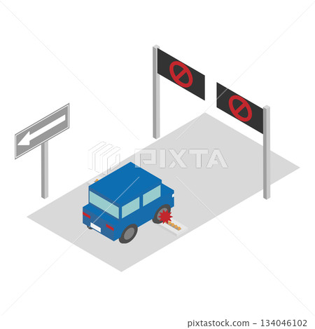 Isometric image of a device that forcibly stops reverse driving 134046102