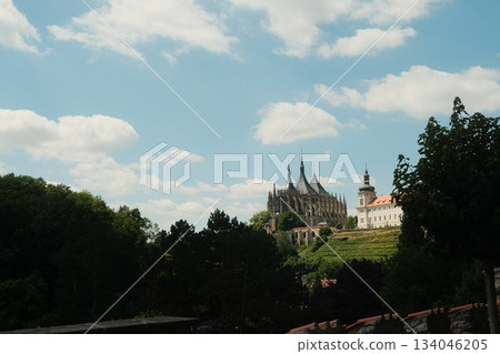 Prague Castle Views From Lush Green Gardens Prague Castle Views From Lush Green Gardens 134046205