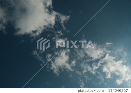 Dramatic Blue Sky with White Cloud Patterns 134046207