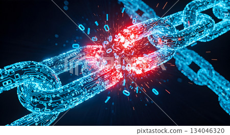 Abstract digital network connection lines and dots on dark blue background concept big data technology communication internet cyber security blockchain Abstract digital network connection lines and dots on dark blue background concept big data technology communication internet cyber security blockchain 134046320