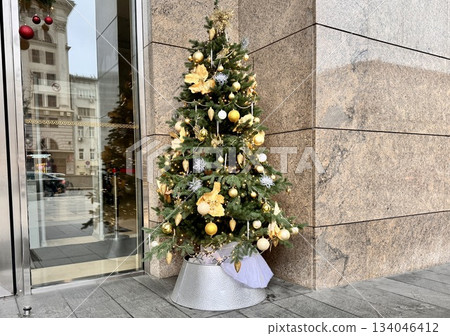 New Year's tree in the city center New Year's tree in the city center 134046412