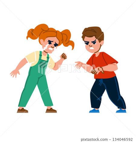 Children arguing and fighting, having disagreement or conflict Children arguing and fighting, having disagreement or conflict 134046592