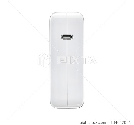 A white charger with a black cord A white charger with a black cord 134047065