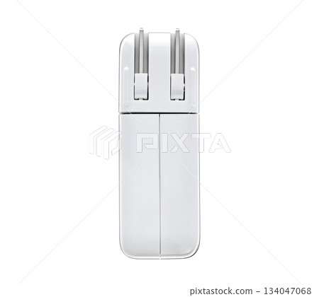 A white charger with two prongs A white charger with two prongs 134047068