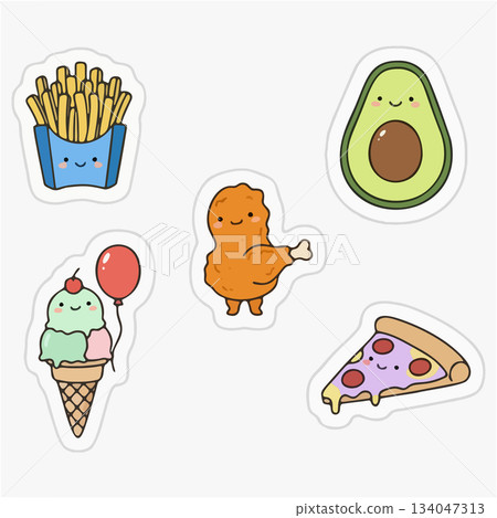 vector set of ice cream 134047313