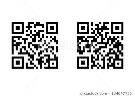 Barcode isolated on white background. Code stripes sticker. Barcode labels, customers qr code 134047735