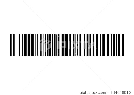 Barcode isolated on white background. Code stripes sticker. Barcode labels, customers qr code 134048010