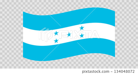 Flag of Honduras. National symbol in official colors. Template icon. Abstract vector background 134048072