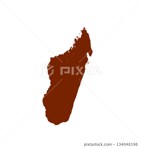 madagascar, silhouette, map 134048198