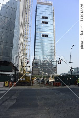 New York Manhattan building construction site New York Manhattan building construction site 134048226