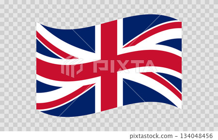 Flag of United Kingdom. English national symbol in official colors. Template icon. Abstract vector background 134048456