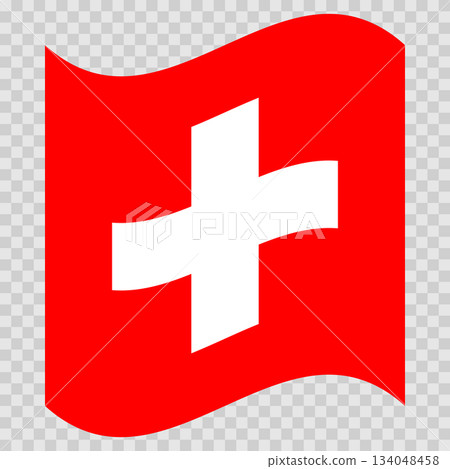 Flag of Switzerland. Swiss national symbol in official colors. Template icon. Abstract vector background Flag of Switzerland. Swiss national symbol in official colors. Template icon. Abstract vector background 134048458
