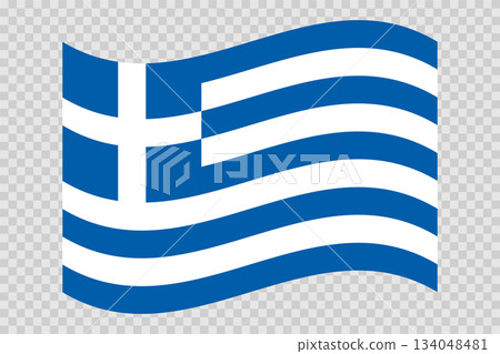 Flag of Greece. Greek national symbol in official colors. Template icon. Abstract vector background Flag of Greece. Greek national symbol in official colors. Template icon. Abstract vector background 134048481