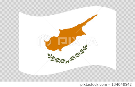 Flag of Cyprus. National symbol in official colors. Template icon. Abstract vector background 134048542