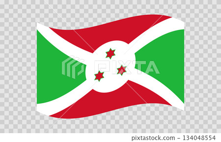 Flag of Burundi. National symbol in official colors. Template icon. Abstract vector background Flag of Burundi. National symbol in official colors. Template icon. Abstract vector background 134048554