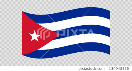 Flag of Cuba. Cuban national symbol in official colors. Template icon. Abstract vector background 134048556