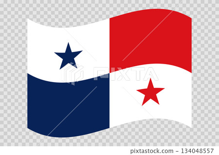 Flag of Panama. National symbol in official colors. Template icon. Abstract vector background Flag of Panama. National symbol in official colors. Template icon. Abstract vector background 134048557