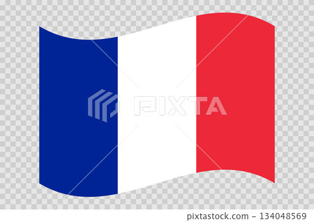Flag of France. French national symbol in official colors. Template icon. Abstract vector background 134048569
