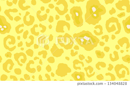 Abstract modern leopard seamless pattern. Animals trendy background. Color decorative vector stock illustration for print, card, postcard, fabric, textile. Modern ornament of stylized skin 134048828