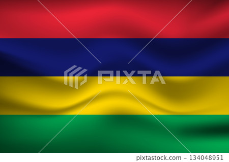 Flag of Mauritius. Mauritian national symbol in official colors. Template icon. Abstract vector background Flag of Mauritius. Mauritian national symbol in official colors. Template icon. Abstract vector background 134048951