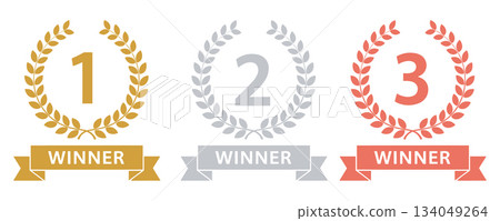 Winner Badges (1st, 2nd, 3rd Place)  Keywords: 134049264