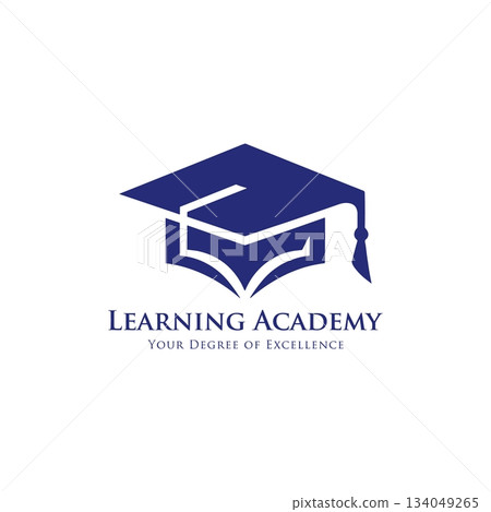 Learning Academy Graduation Cap Logo 134049265