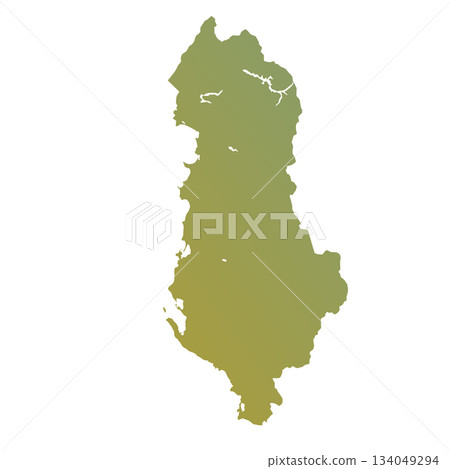 Map of Albania, sign silhouette. World Map Globe. Vector Illustration isolated on white background. Europe continent Map of Albania, sign silhouette. World Map Globe. Vector Illustration isolated on white background. Europe continent 134049294