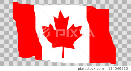 Waving Flag of Canada. Canadian national symbol in official colors. Template icon. Abstract vector background. Fluttering effect Waving Flag of Canada. Canadian national symbol in official colors. Template icon. Abstract vector background. Fluttering effect 134049310