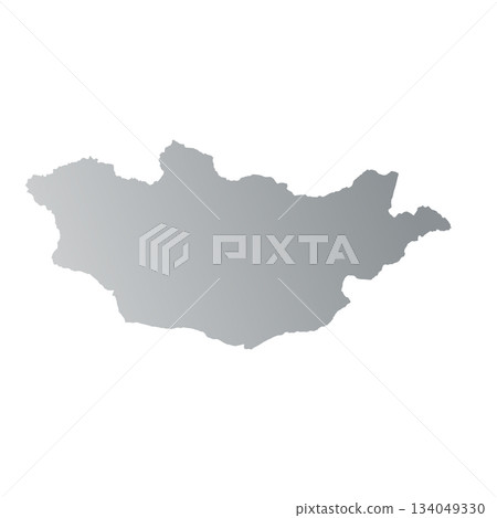 Map of Mongolia, sign silhouette. World Map Globe. Vector Illustration isolated on white background. Asian continent Map of Mongolia, sign silhouette. World Map Globe. Vector Illustration isolated on white background. Asian continent 134049330