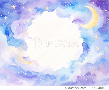 夜空圖案邊框（AI生成影像） 134050069