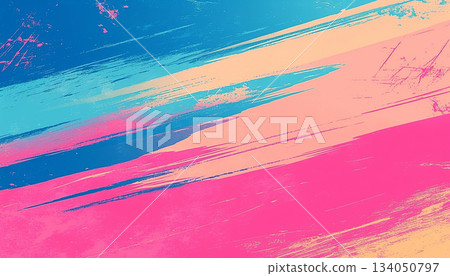 Abstract art background with colorful brush strokes 134050797