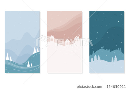 winter minimalist background 134050911