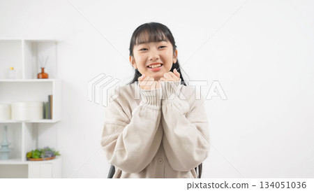 A female student filming a streaming video A female student filming a streaming video 134051036