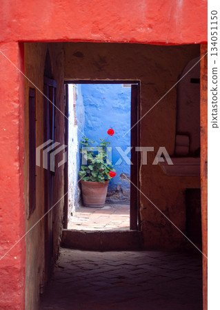 Santa Catalina Monastery Courtyard in Arequipa, Peru Santa Catalina Monastery Courtyard in Arequipa, Peru 134051150