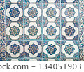 Ceramic tiles showcasing intricate Ottoman patterns, Topkapi Palace, Istanbul, Turkey 134051903