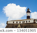 Stunning view of the historic Farol da Barra lighthouse in Salvador, Bahia, Brazil 134051905