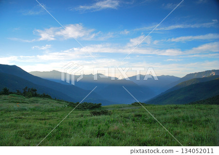 [Mountain scenery] View from Tarobei-daira, Northern Alps, Toyama Prefecture 134052011
