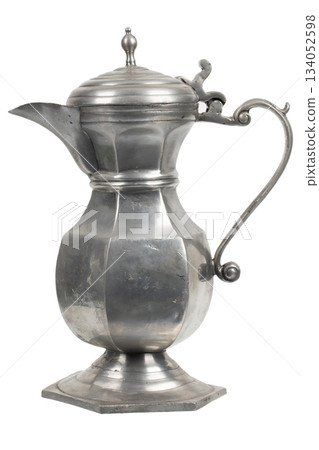 Antique pewter water jug 134052598