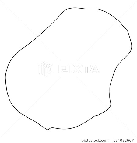 Nauru island outline vector map shape for global geographic design Nauru island outline vector map shape for global geographic design 134052667