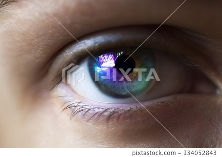 Close-up of young woman's eyes 134052843