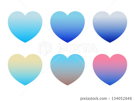 Retro heart material set (blue) 134052848