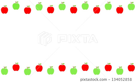Cute and simple frame background of apples Cute and simple frame background of apples 134052858